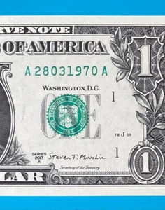 28 March 1970 : A 28031970 A BIRTHDAY Note $1 One Dollar Bill *UNC* - Picture 1 of 3