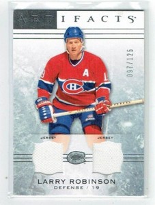 14-15 UD Upper Deck Artifacts  Larry Robinson  /125  Dual Jerseys  HOF