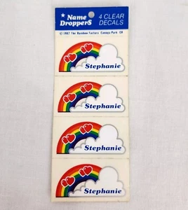 New Name Droppers Stickers “Stephanie” Rainbow Stickers 1982 The Rainbow Factory - Picture 1 of 3