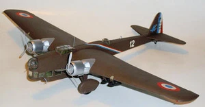Amiot 143 French Medium Bomber Airplane Desktop Kiln Dry Wood Model Regular New - Picture 1 of 3