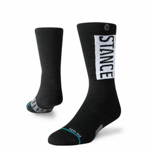 Stance Kids Black OTC Wool Cushion OG Logo Snow Ski Performance Socks Sz M 11-1 - Picture 1 of 1