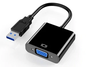 Câble Adaptateur USB 3.0 vers VGA Convertisseur Audio Vidéo 1080P PC pour Moniteur HDTV - Photo 1/9