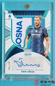 2021-22Chronicles Crown Royale Inter Milan Edin Džeko Silhouettes Patch Auto 1/1 - Picture 1 of 2