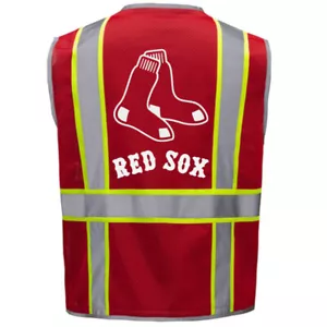 BOSTON RED SOX SICHERHEIT ARBEIT PPE WESTE MIT REFLEKTIERENDEM LOGO GRÖSSE L/XL/2X-4XL - Bild 1 von 3