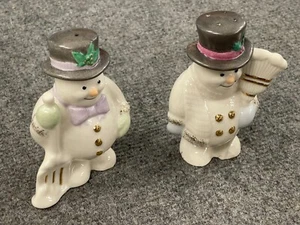 Lenox Happy Holly Days Schneemann Salz & Pfefferstreuer *NEU* - Bild 1 von 2