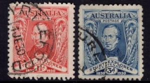 Australia Sturt Exploration 1930 conjunto de 2 buenos a fin usados - Imagen 1 de 1