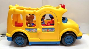 Fisher Price Little People 2005 Schulbus mit Fahrer & 3 Kinder Lichtern & Sounds - Bild 1 von 8