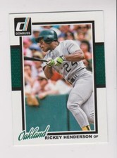 2014 Donruss #187 Rickey Henderson card, Oakland Athletics HOF