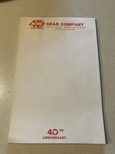 Bloc de notas grande vintage M&W Gear Co 40 aniversario Gibson City Illinois  - Imagen 1 de 7