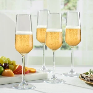 6x 195ml Set Champagne Prosecco Flutes Stemmed Glasses Pasabahce Party Drinkware - Picture 1 of 11