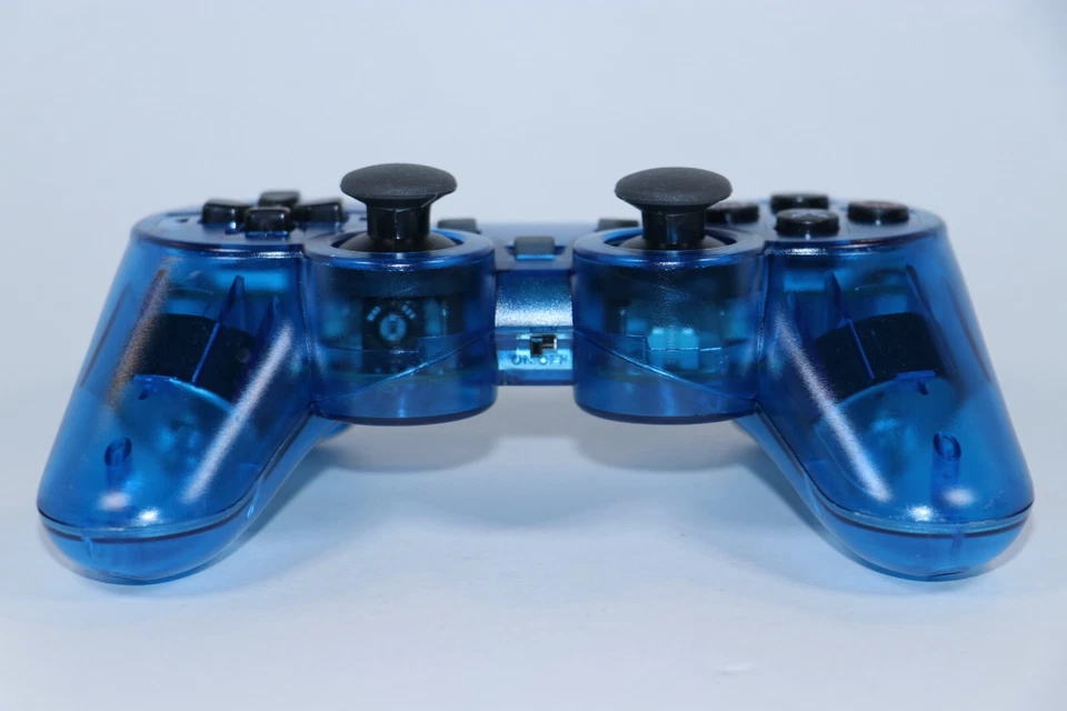 For Sony PS2 PS1 Wireless 2.4GHz Dual Vibration Controller Gamepad Transparent - Image 1 of 1