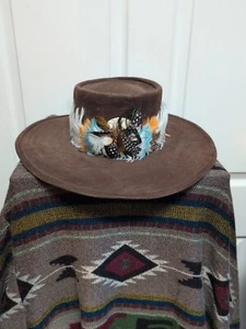 Bailey Hombre Mujer Western Marrón Talla 6 5/8 Mezcla de Piel Castor Vaquero  - Imagen 1 de 13