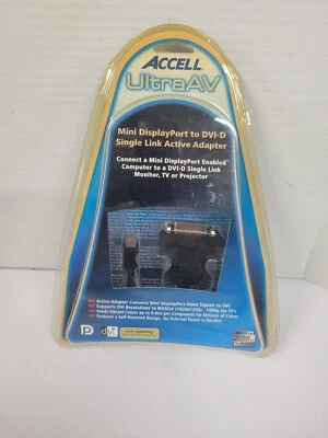 Accell UltraAV Mini DisplayPort To DVI-D Single Link Adapter  PC to DVI monitor - Image 1 of 3