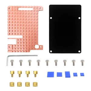 Thin Copper Heatsink Protective Passive Cooling Case Set For Raspberry Pi 4B - Bild 1 von 12