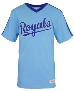Mitchell & Ness MLB Youth Boy Kansas City Royals Overtime Win Vintage V-Neck Tee - Picture 1 of 5