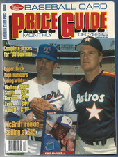 BASEBALL CARD PRICE GUIDE DEC 1989 FRED MCGRIFF RATED ROOKIE ON COVER BLUEJAY