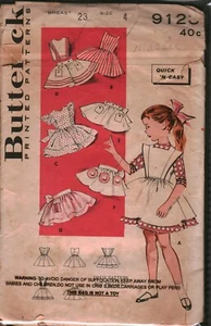 9123 Butterick Vintage Modello CUCITO Anni 50 Ragazze Pinafore Confezione Scuola Gioco 4 - Foto 1 di 2
