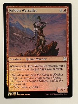Keldon Warcaller Dominaria Foil MTG NM - Image 1 of 2