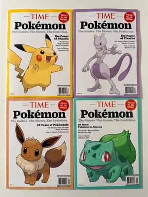 Time Magazine NEW Pokemon 2025 PIKACHU Mewtwo EEVEE Bulbasaur BAG/BOARD SET OF 4 - Image 1 of 4