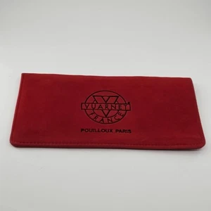 Vuarnet France Pouilloux Paris Red Suede Vintage Soft Sunglass Case - Picture 1 of 11