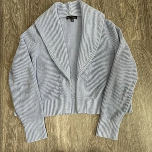 Cárdigan abierto tejido Banana Republic Peri Noon Supima mezcla de cáñamo grueso M elástico - Imagen 1 de 8