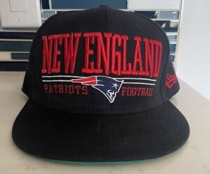 New England Patriots New Era Fits NFL Adjustable Snapback Hat Cap Script Black