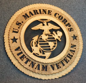 U.S. Marine Corps Vietnam Veteran Wood Plaque - Handcrafted in the USA - Picture 1 of 4