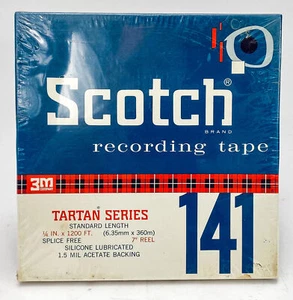3M Scotch Reel To Reel Tape 141 1200 ft 7" Reel Tartan Series NOS Sealed - Foto 1 di 3
