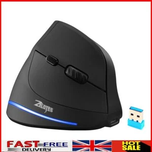 ZELOTES F-35 6 Buttons Rechargeable Wireless 2400DPI Adjustable Vertical Mouse - Picture 1 of 12