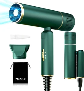 Fast-Drying Hair Dryer, Foldable Ionic with Storage Bag for , Lightweight Portab - Picture 1 of 12