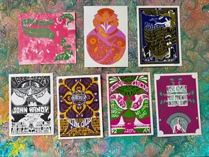 7 postales de conciertos psicodélicos originales 1968 Vancouver Canadá Retinal Circus EXC - Imagen 1 de 6
