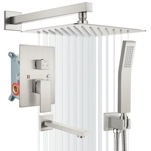 gotonovo Shower System Set with Tub Spout 3 Function Wall Mounted Shower Fauc... - Picture 1 of 9