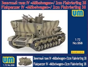 Flakpanzer IV "Mobelwagen" 2cm Flakvierling38 Model kit 1/72 Unimodel 558 - Picture 1 of 2