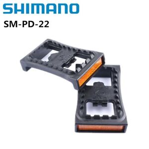 Shimano SM-PD22 SPD Cleat Flat Pedal Adapters Pair with Reflector M540 M780 M520