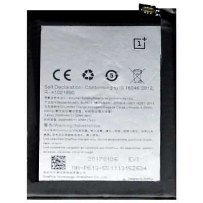 Oneplus Batteria originale BLP613 per MODEL 3 2900mAh Pila Ricambio Nuova Bulk - Immagine 1 di 2