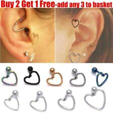 Steel Hollow Heart Helix Tragus Stud Stud Daith Stud Surgical Earring Cartilage