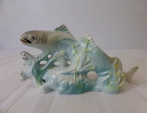 ARPO ROMANIA Vintage 7.25" blue porcelain figurine FISH ornament figure - Picture 1 of 8