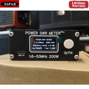 200W Power SWR Meter Pro 1.6-50MHz HF PWR SWR Meter with 1.29 Inch OLED Display - Zdjęcie 1 z 4