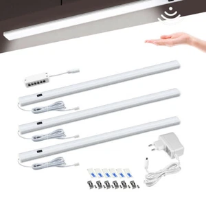 LED Under Cabinet Light Motion Sensor Wardrobe Cupboard Kitchen Bar Strip Lamp - Picture 1 of 11