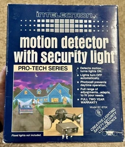 Detector de movimiento INTELECTRON con fotocélula de luz de inundación de seguridad 1987 NOS BC 870K - Imagen 1 de 6