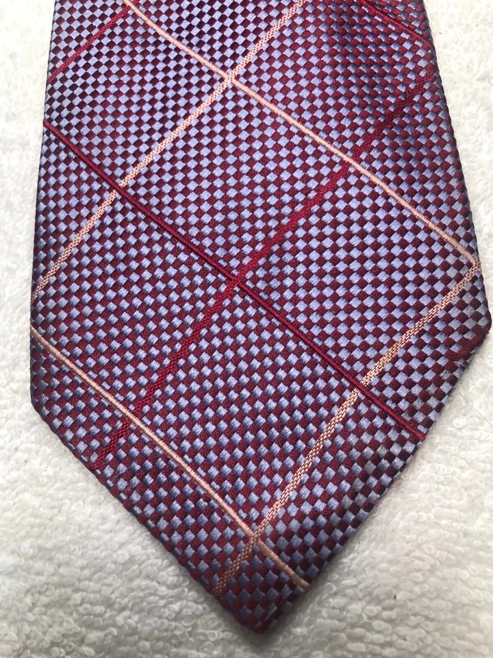 TIMOTHY EVEREST CORBATA HOMBRE BORGOÑA CON AZUL DORADO ROJO 3,5 X 61 Foto 1 de 4