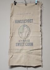 Vintage Seed Sack Kingcrost Hybrid Sweetcorn Bag Seams Opened