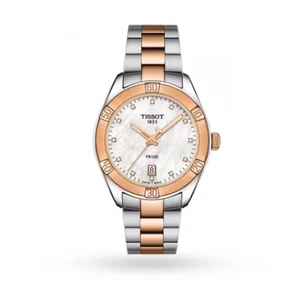 Tissot T-Classic PR 100 Sport Chic 36mm Diamanten Damenuhr T1019102211600 - Bild 1 von 12