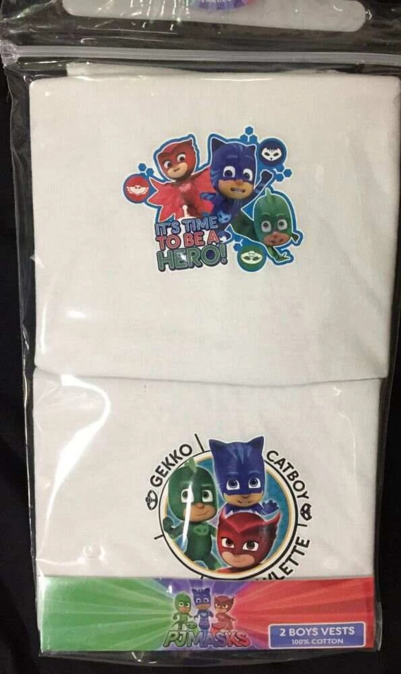 2 PACK BOYS VESTS PJ MASKS - BLAZE - PAW PATROL - AGE 18/24M - 5-6Years Choice