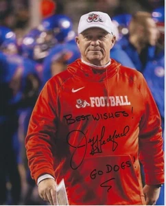JOE TEDFORD Signed 8 x 10 Photo FRESNO STATE BULLDOGS Football Coach FREE SHIP - Picture 1 of 1
