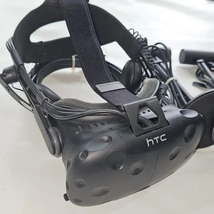 HTC Vive VR Headset With Cables UNTESTED AS IS SEE PHOTOS - Picture 1 of 3