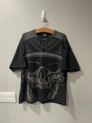 Camisa De Colección OG Abel Estampado Enorme Calavera Talla 2XL Bin 1 Foto 1 de 4