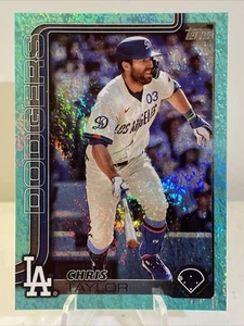 2025 Topps Series 1 Chris Taylor Aqua Foil SP LA Dodgers #53 - Picture 1 of 2