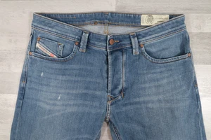 Pantalones de mezclilla para hombre Diesel LARKEE elásticos regulares rectos azules W33 L33 lavado 083AX - Imagen 1 de 14