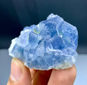 Natural Blue Color Celestine Cluster from Baghdis Mine, Afghanistan - 86 gram - Picture 1 of 5